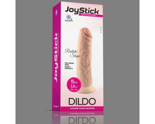 Телесный фаллоимитатор JoyStick на присоске - 15 см.