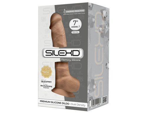 Телесный фаллоимитатор на присоске MODEL 1 - 17,5 см.