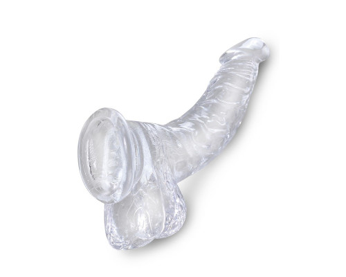 Прозрачный фаллоимитатор 7.5  Cock with Balls - 21,6 см.