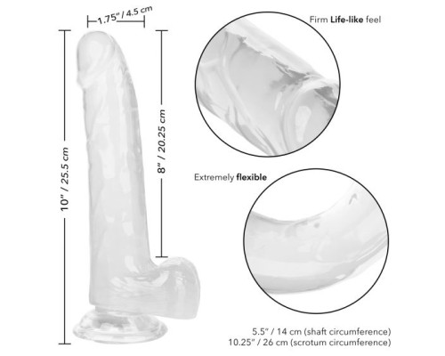 Прозрачный фаллоимитатор Size Queen 6  - 20,25 см.