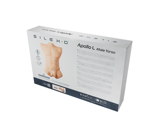 Карамельный мужской торс с фаллоимитатором SILEXD Apollo L 7