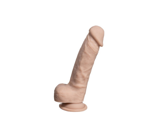Телесный фаллоимитатор на присоске Real Skin Model 1 - 21 см.