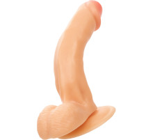 Телесный изогнутый фаллоимитатор The Delivery Man - 21 см.