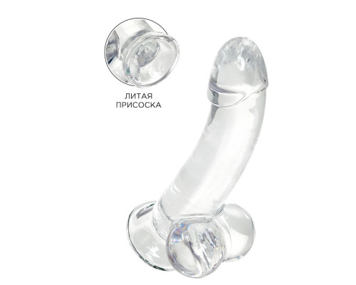 Прозрачный реалистичный фаллоимитатор Cryst - 15 см.