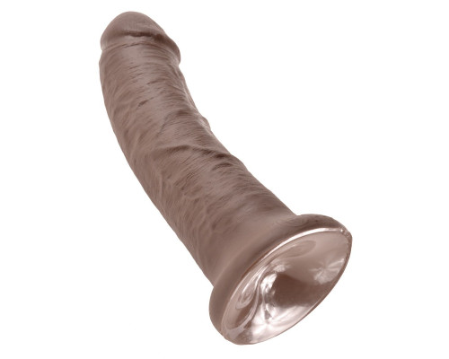 Коричневый фаллоимитатор 8  Cock - 20,3 см.