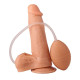Фаллоимитатор-реалистик с грушей для имитации эякуляции - 16,5 см.