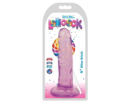 Фиолетовый фаллоимитатор Slim Stick Dildo - 15,2 см.