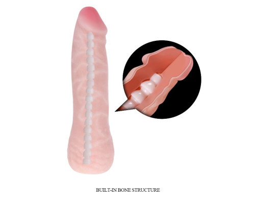 Реалистичный фаллоимитатор с рельефом - 16,3 см.