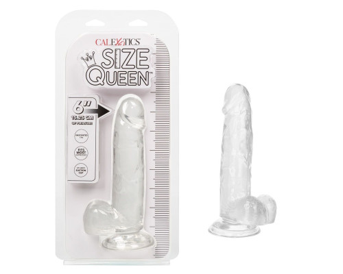 Прозрачный фаллоимитатор Size Queen 6  - 20,25 см.
