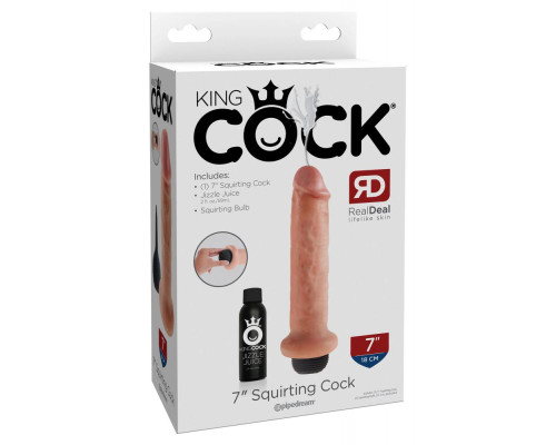Фаллоимитатор с имитацией семяизвержения 7  Squirting Cock - 21,6 см.