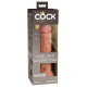Кофейный фаллоимитатор 8  Silicone Dual Density Cock - 22,8 см.