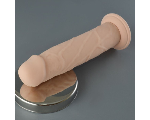 Телесный фаллоимитатор на присоске JoyStick - 18 см.