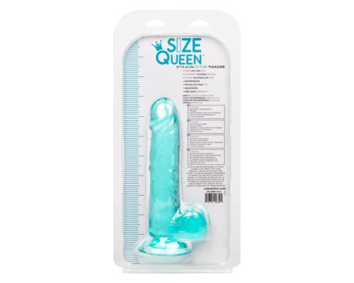 Голубой фаллоимитатор Size Queen 6  - 20,25 см.