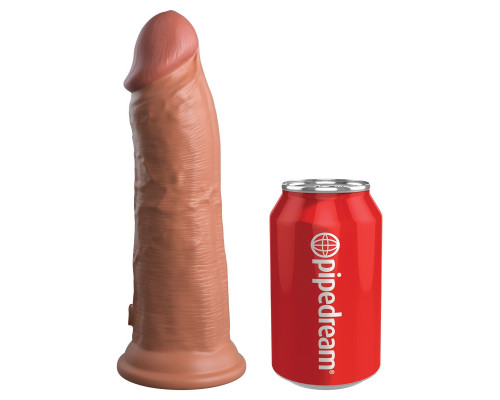 Кофейный фаллоимитатор 8  Silicone Dual Density Cock - 22,8 см.