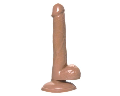 Коричневый фаллоимитатор-реалистик Delion - 20,5 см.