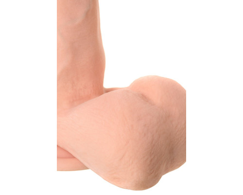 Телесный реалистичный фаллоимитатор Leo - 20 см.