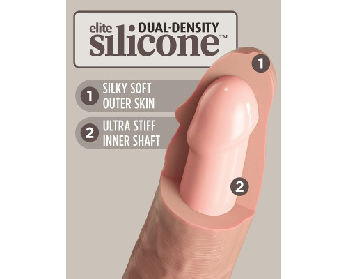 Телесный фаллоимитатор 7  Silicone Dual Density Cock - 21 см.