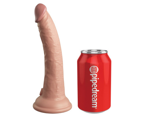 Телесный фаллоимитатор 7  Silicone Dual Density Cock - 21 см.