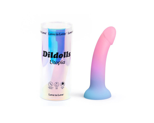 Фаллоимитатор из жидкого силикона Dildolls Utopia - 17,6 см.