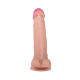 Упругий дилдо на присоске - 19,5 см.