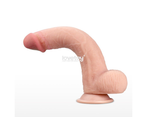 Телесный фаллоимитатор Sliding Skin Dual-Layered 9.0 - 23 см.