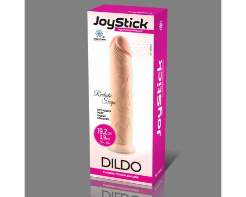 Телесный фаллоимитатор JoyStick на присоске - 19,2 см.