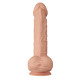 Телесный фаллоимитатор Berqrisi на присоске - 26 см.