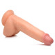 Телесный фаллоимитатор Beefy Brad 9’’ Dildo with Balls - 22,4 см.