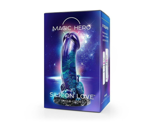 Оригинальный фаллоимитатор с широким фигурным основанием - 19 см.