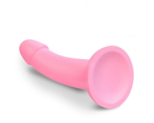 Фаллоимитатор из жидкого силикона Dildolls Glitzy - 17,6 см.