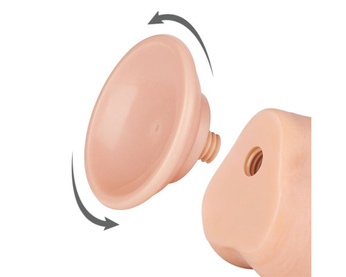 Телесный фаллоимитатор 8.5 Sliding Skin Dual Layer Dong - 20 см.