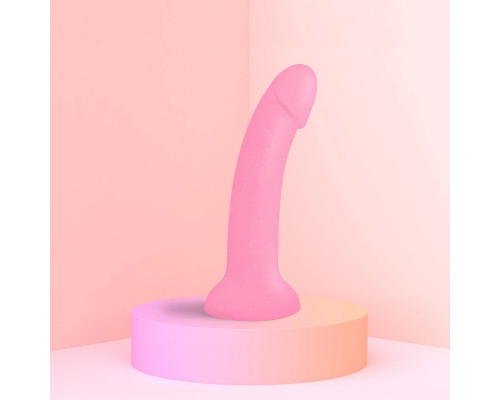 Фаллоимитатор из жидкого силикона Dildolls Glitzy - 17,6 см.