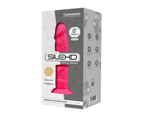 Розовый фаллоимитатор на присоске Model 2 - 19,7 см.