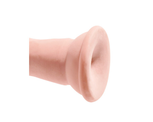 Телесный фаллоимитатор на присоске 7  Triple Density Cock - 21 см.