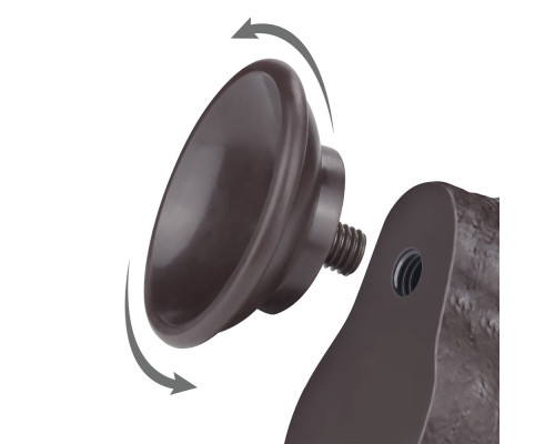 Коричневый фаллоимитатор 8 Sliding Skin Dual Layer Dong на присоске - 20,8 см.