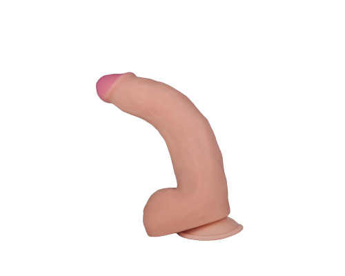 Фаллоимитатор с мошонкой на присоске F LINE - 22 см.