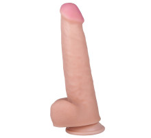 Телесный фаллоимитатор  на присоске  REAL Next №86 - 21,3 см.