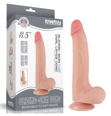 Телесный фаллоимитатор 8.5 Sliding Skin Dual Layer Dong - 20 см.