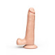 Телесный фаллоимитатор-реалистик на присоске - 16,5 см.