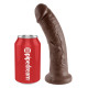 Коричневый фаллоимитатор 8  Cock - 20,3 см.