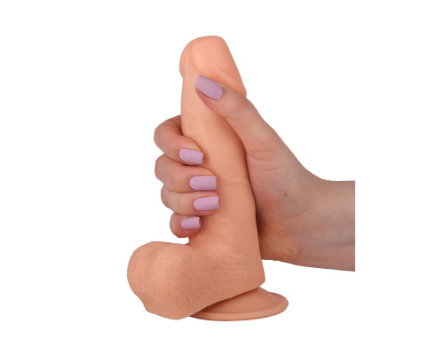 Гелевый фаллоимитатор-реалистик на присоске - 15,5 см.