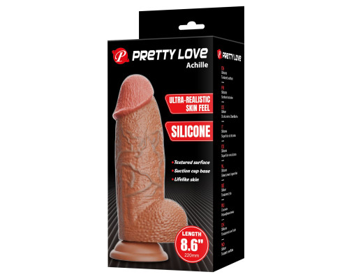 Фаллоимитатор на присоске Achille - 22 см.