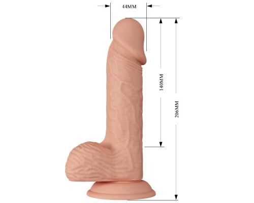 Телесный реалистичный фаллоимитатор Catoblepas - 20,6 см.