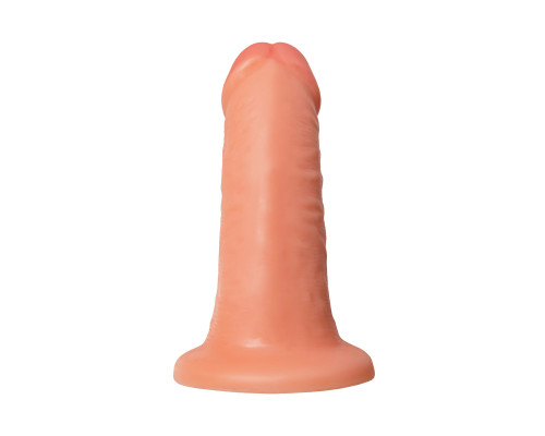 Телесный фаллоимитатор с присоской RealStick CALIBER - 16 см.