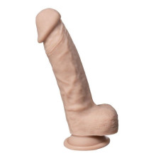 Телесный фаллоимитатор на присоске Real Skin Model 1 - 21 см.