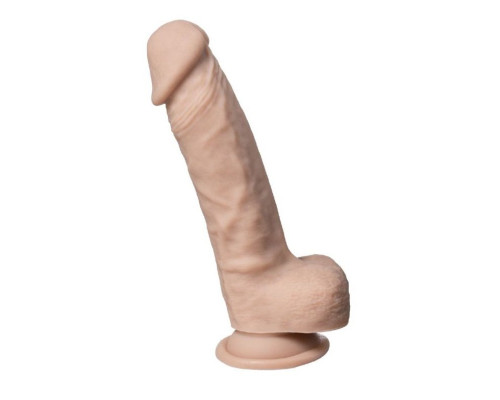 Телесный фаллоимитатор на присоске Real Skin Model 1 - 21 см.