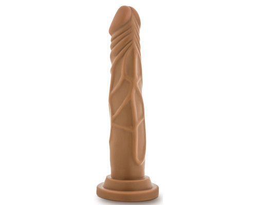 Кофейный фаллоимитатор без мошонки Dr. Skin Realistic Cock Basic 7.5 - 19 см.