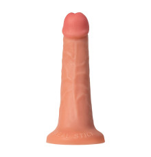 Телесный реалистичный фаллоимитатор RealStick CALIBER - 20 см.