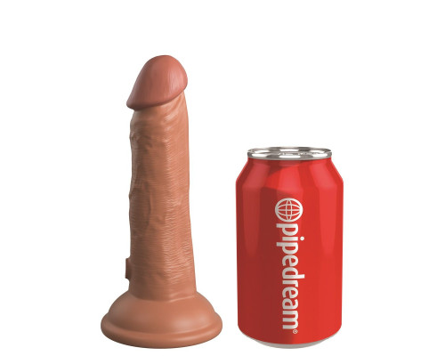 Кофейный фаллоимитатор 6  Silicone Dual Density Cock - 17 см.