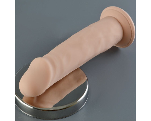 Телесный фаллоимитатор JoyStick на присоске - 17,5 см.